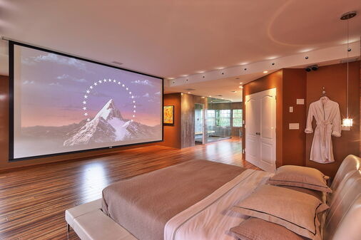 Large screen TV mounting