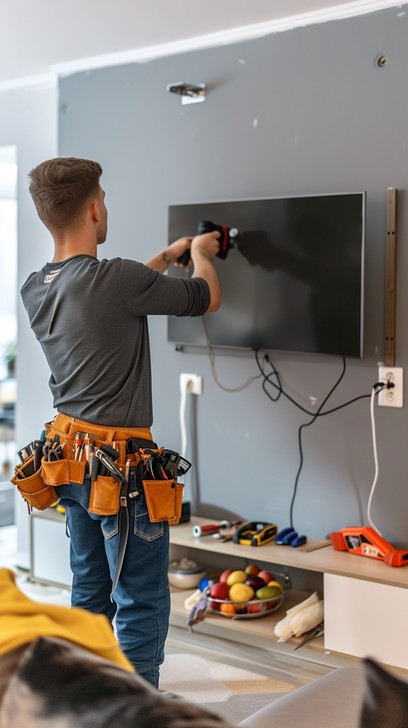 TV wall mounting